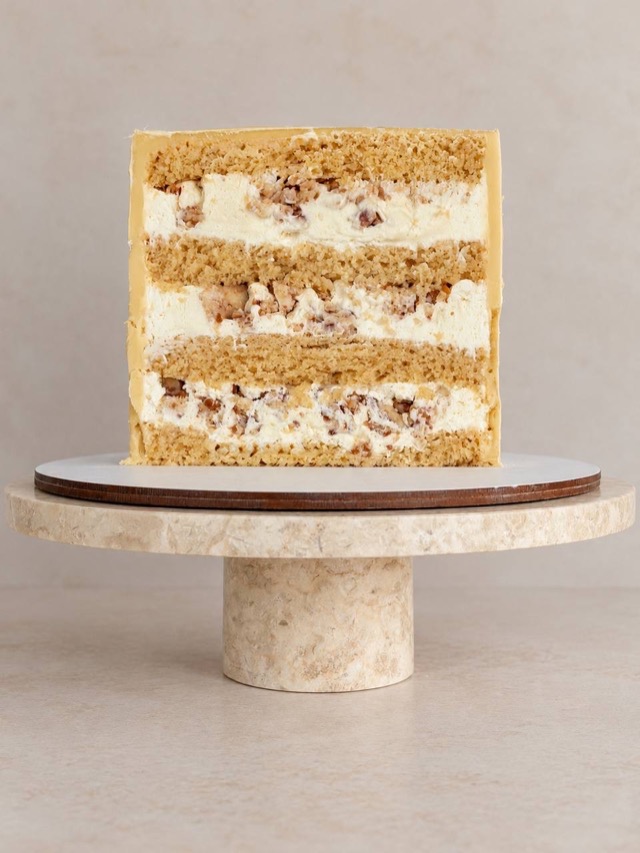 Raffaello cake showing its layers